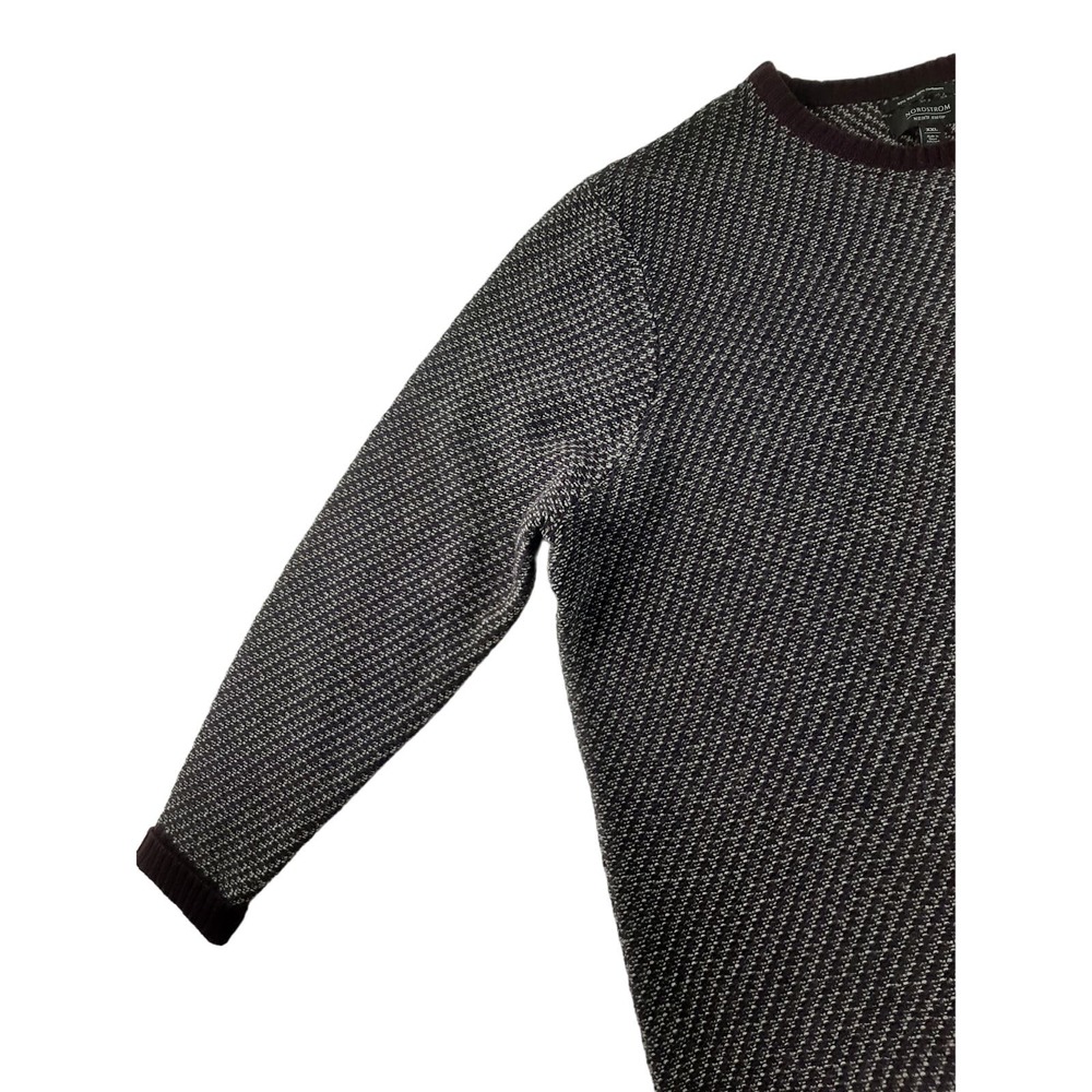 Nordstrom Mens Shop Men's Purple Multicolor Knit Wool Cashmere Blend Sweater XXL - Picture 2 of 6